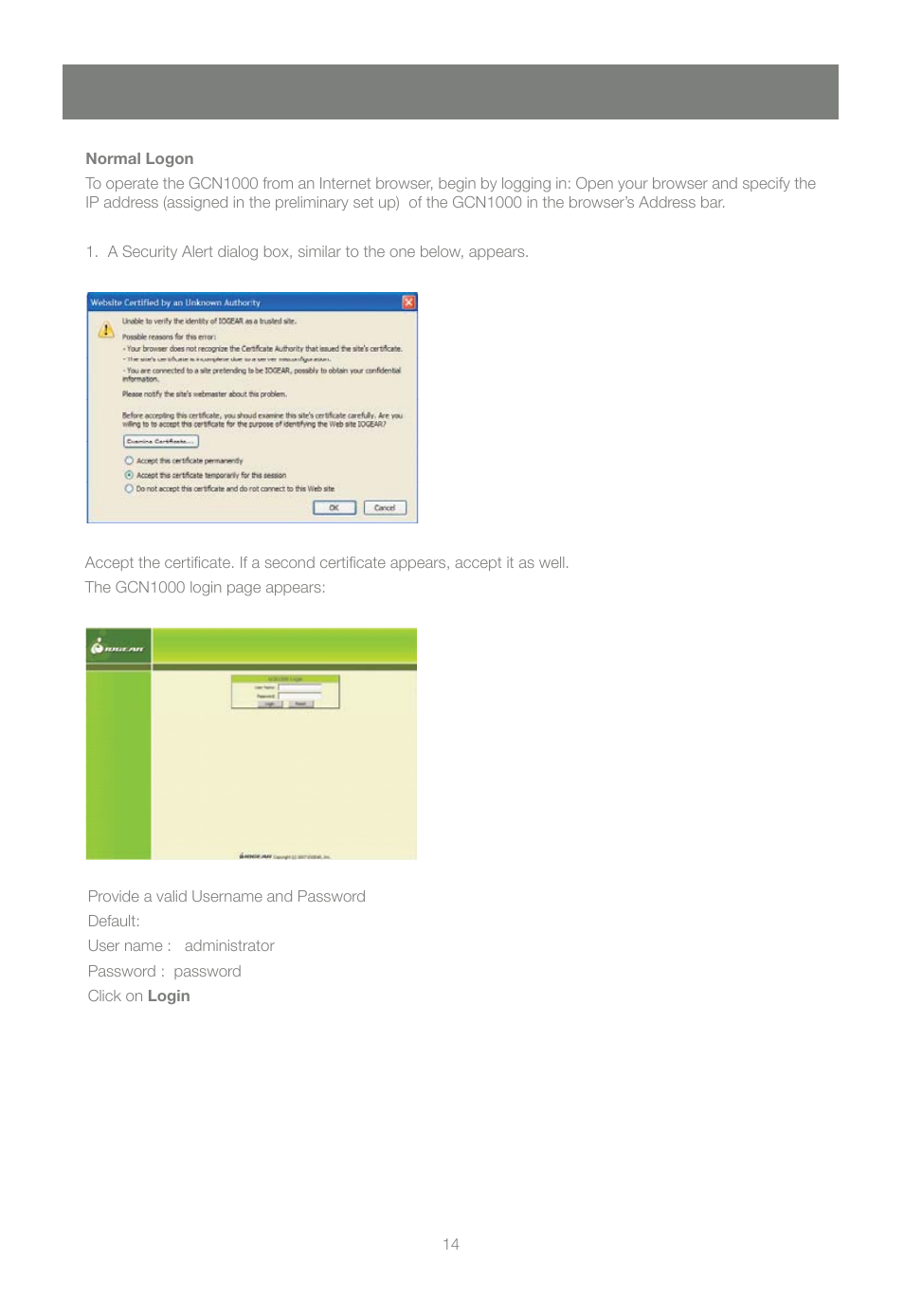 IOGear GCN1000 User Manual | Page 14 / 48