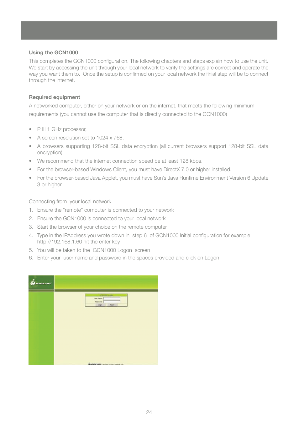 IOGear GCN1000 User Manual | Page 24 / 48