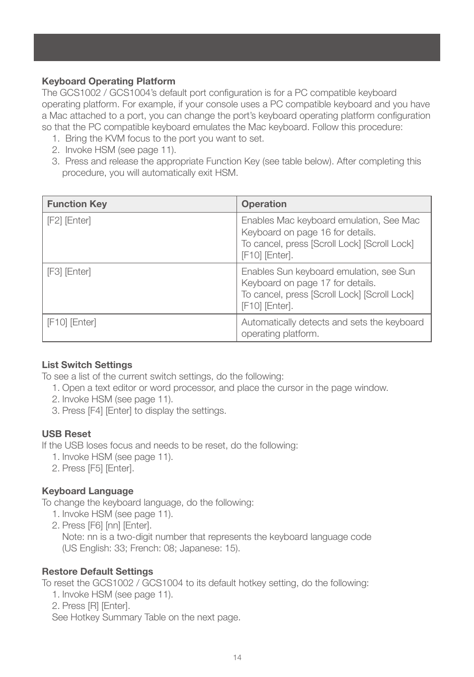 IOGear GCS1004 User Manual | Page 14 / 24