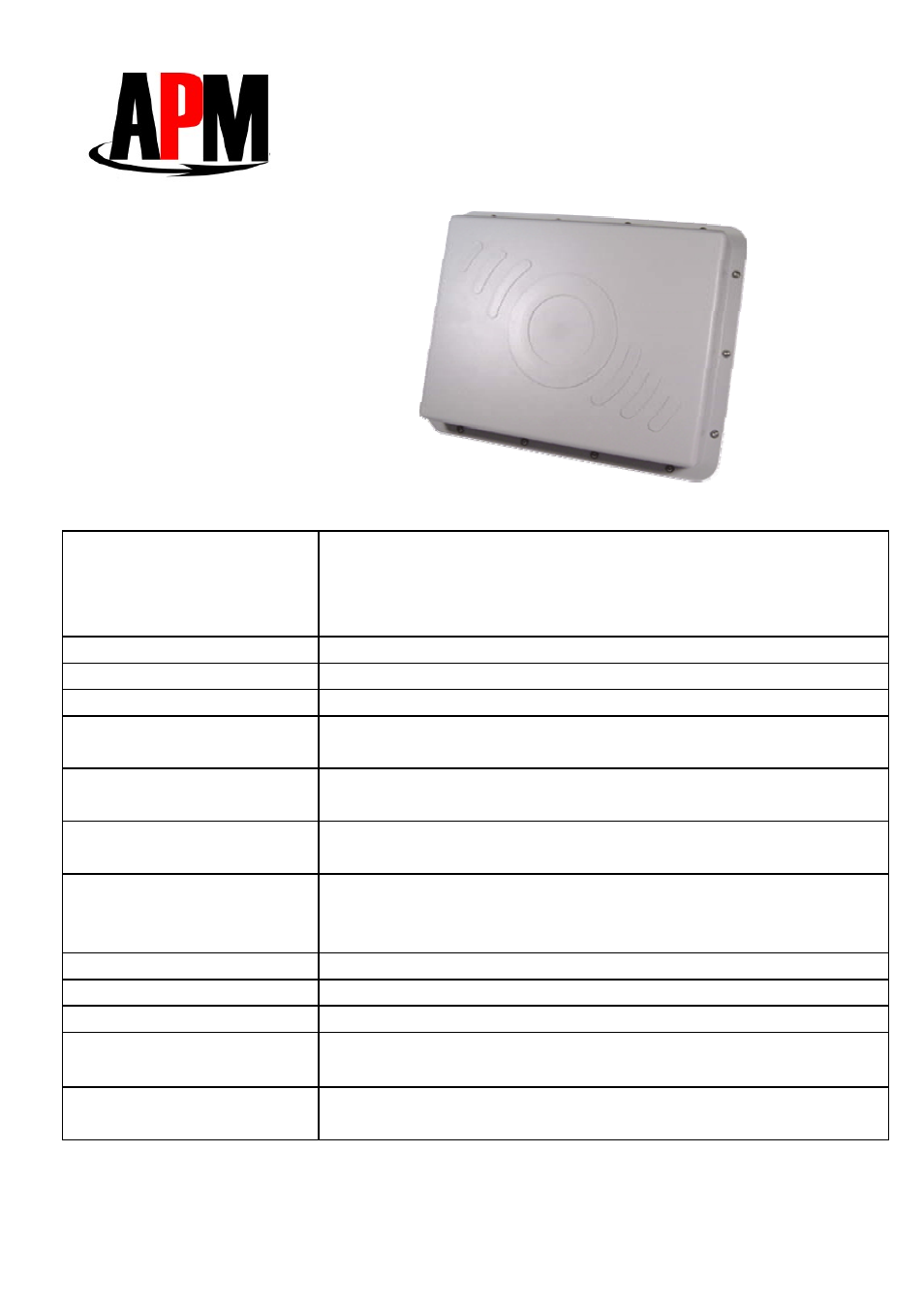APM APE-24005g User Manual | 2 pages