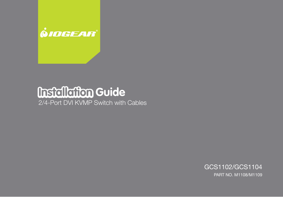 IOGear GCS1104-KM1 Manual User Manual | 38 pages