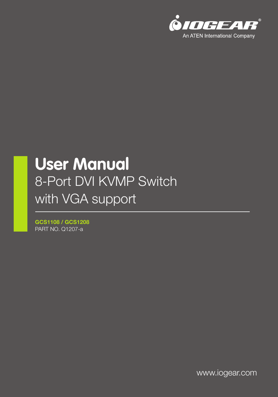 IOGear GCS1208 User Manual | 48 pages