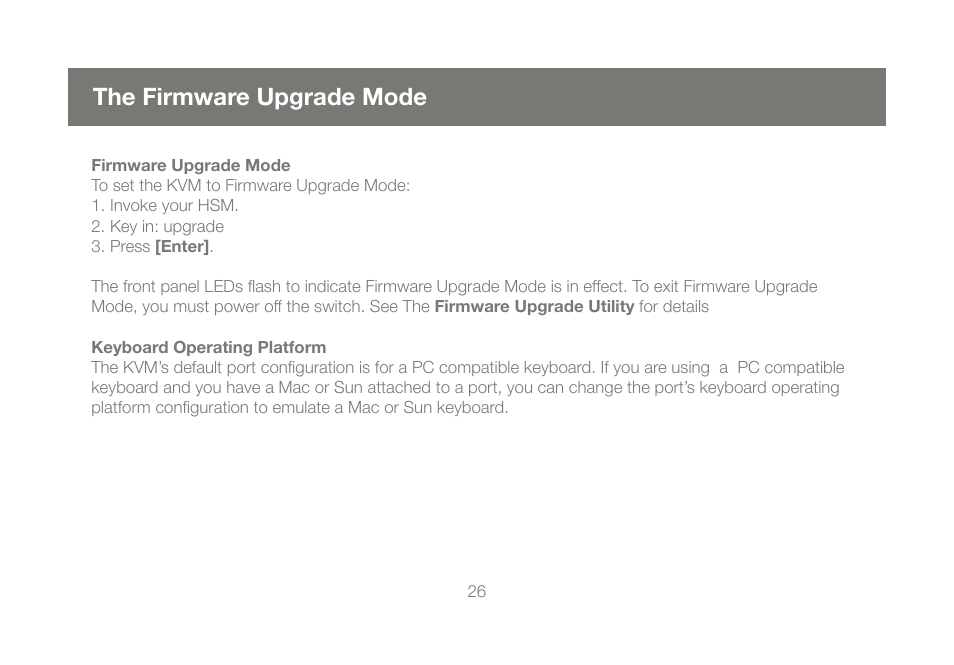 The firmware upgrade mode | IOGear GCS1204 User Manual | Page 26 / 46