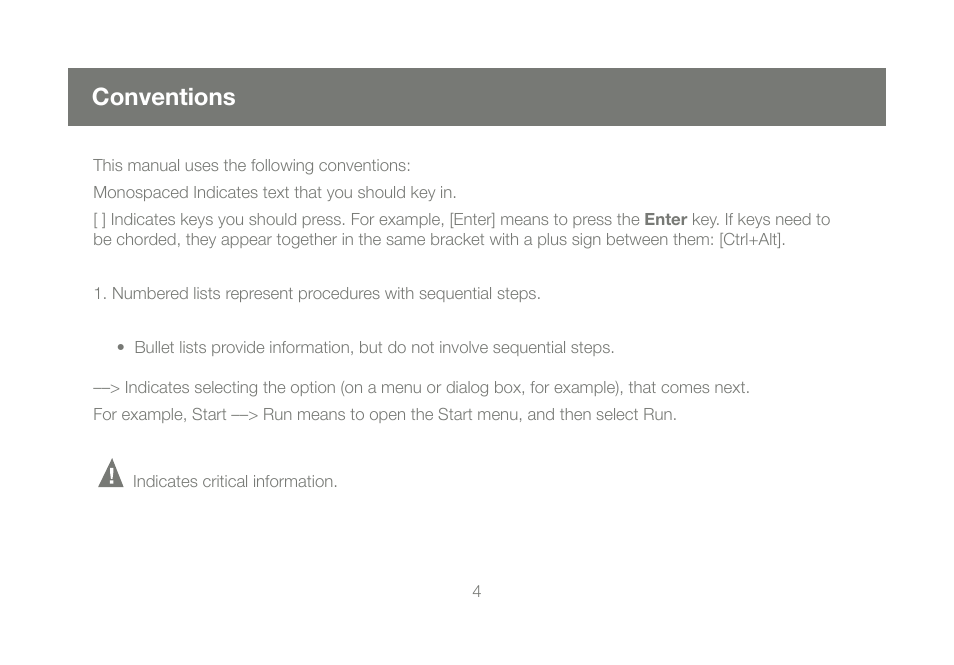 Conventions | IOGear GCS1204 User Manual | Page 4 / 46