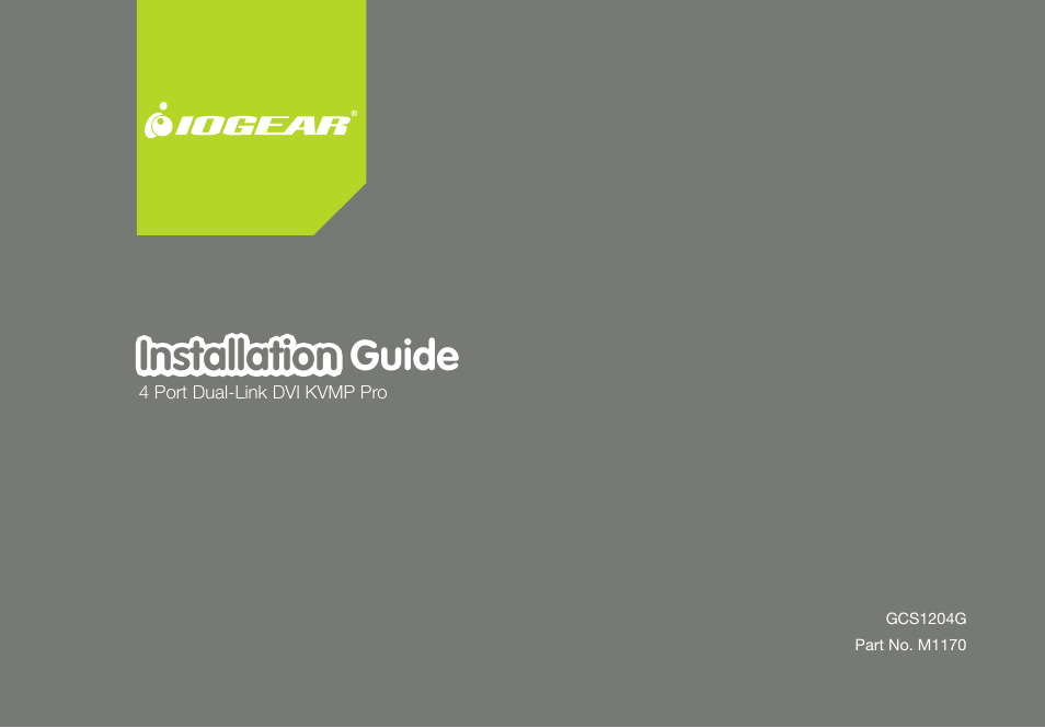 IOGear GCS1204G User Manual | 44 pages