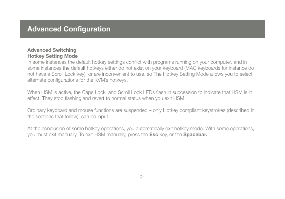 Advanced configuration | IOGear GCS1204G User Manual | Page 21 / 44