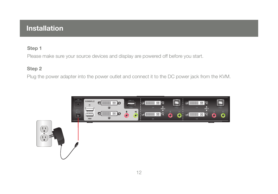 Installation | IOGear GCS1644 v1 User Manual | Page 12 / 40
