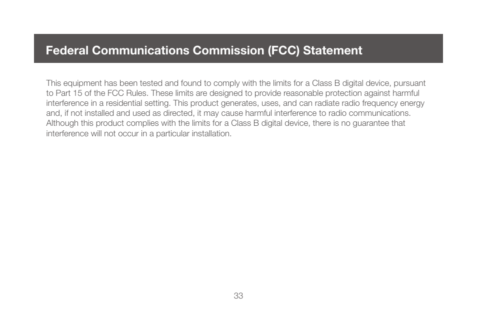 Federal communications commission (fcc) statement | IOGear GCS1644 v2 User Manual | Page 33 / 38