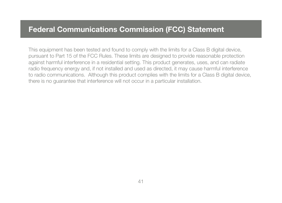 Federal communications commission (fcc) statement | IOGear GCS1782G User Manual | Page 41 / 48