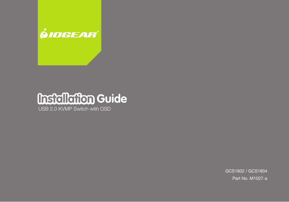 IOGear GCS1804 User Manual | 56 pages