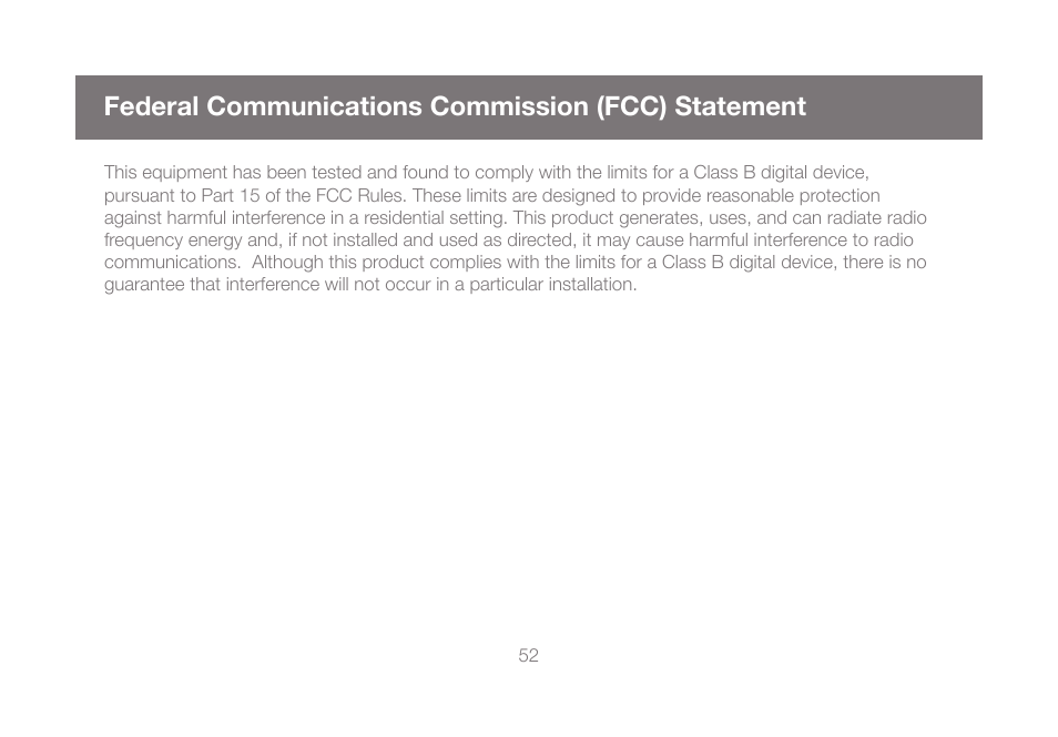 Federal communications commission (fcc) statement | IOGear GCS1804 User Manual | Page 52 / 56