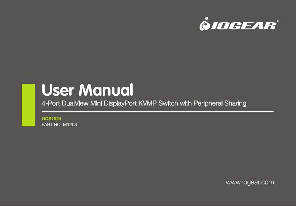 IOGear GCS1924 User Manual | 38 pages