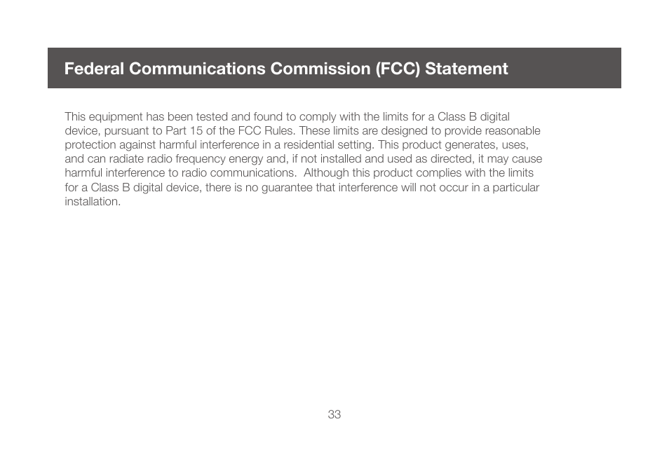 Federal communications commission (fcc) statement | IOGear GCS1924 User Manual | Page 33 / 38