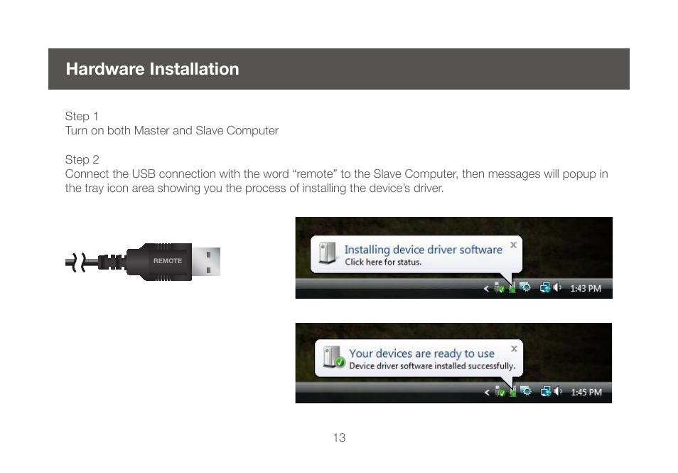 Hardware installation | IOGear GCS661UW6 User Manual | Page 13 / 32