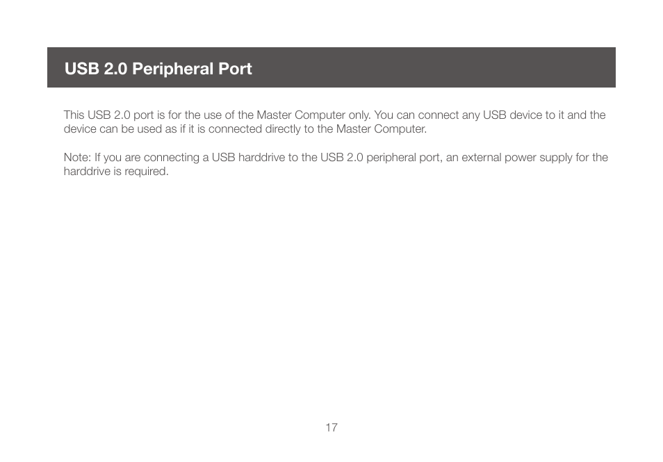 Usb 2.0 peripheral port | IOGear GCS661UW6 User Manual | Page 17 / 32