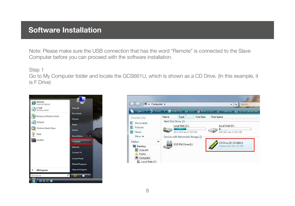 Software installation | IOGear GCS661UW6 User Manual | Page 8 / 32