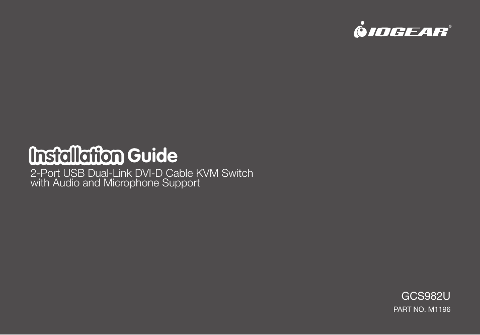 IOGear GCS982U User Manual | 30 pages