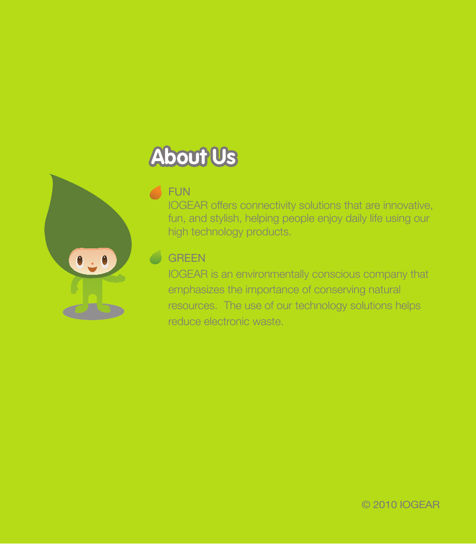 About us | IOGear GEU302 User Manual | Page 8 / 8
