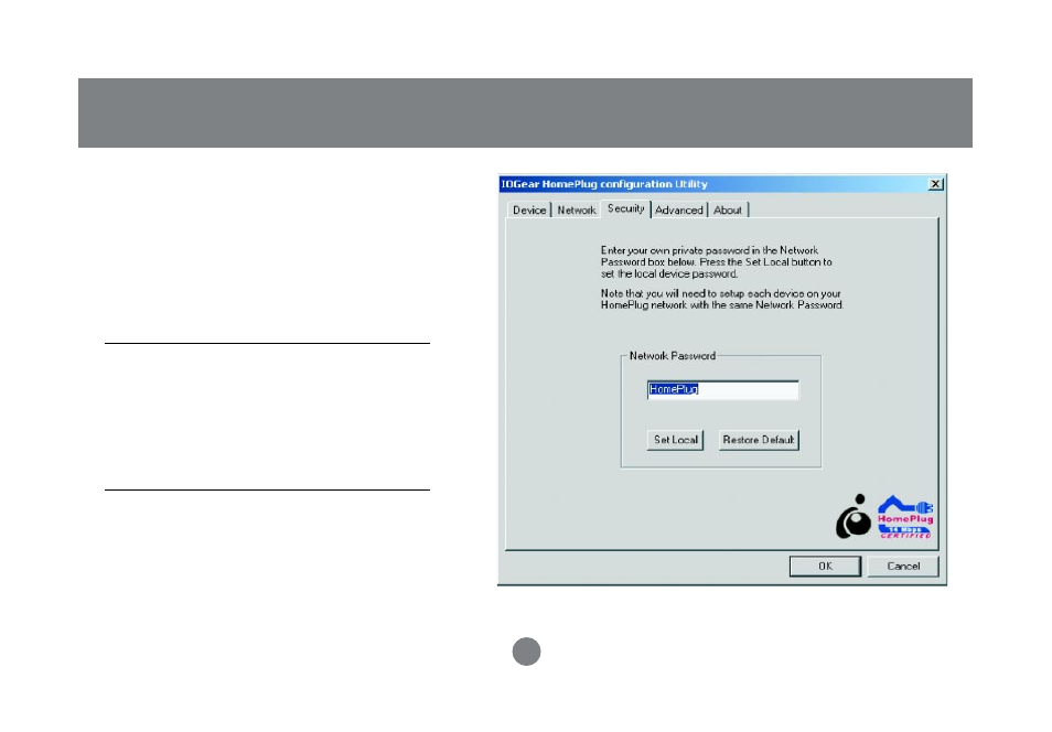 Homeplug configuration utility | IOGear GHPB32W4 User Manual | Page 23 / 76