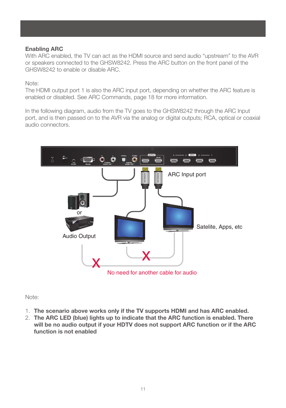 Enabling arc | IOGear GHSW8242 Manual User Manual | Page 11 / 28