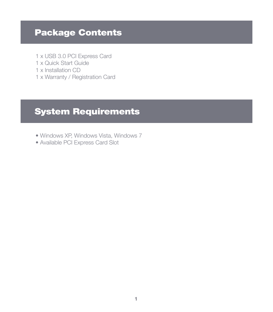 Package contents system requirements | IOGear GIC320U User Manual | Page 2 / 8