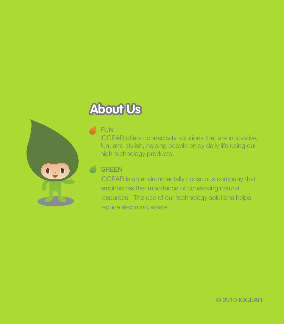 About us | IOGear GIC320U User Manual | Page 8 / 8