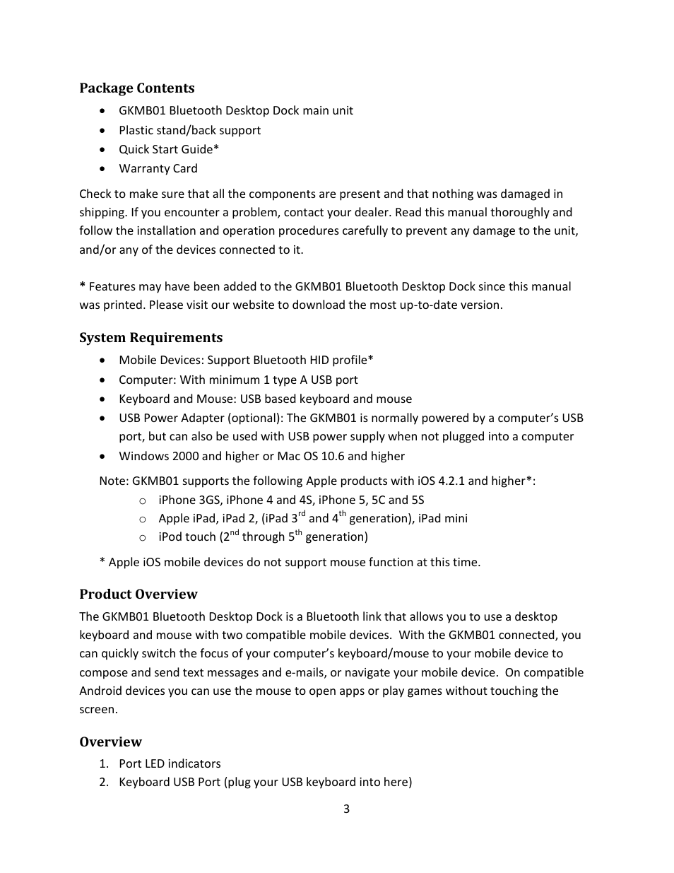 IOGear GKMB01 Manual User Manual | Page 3 / 15