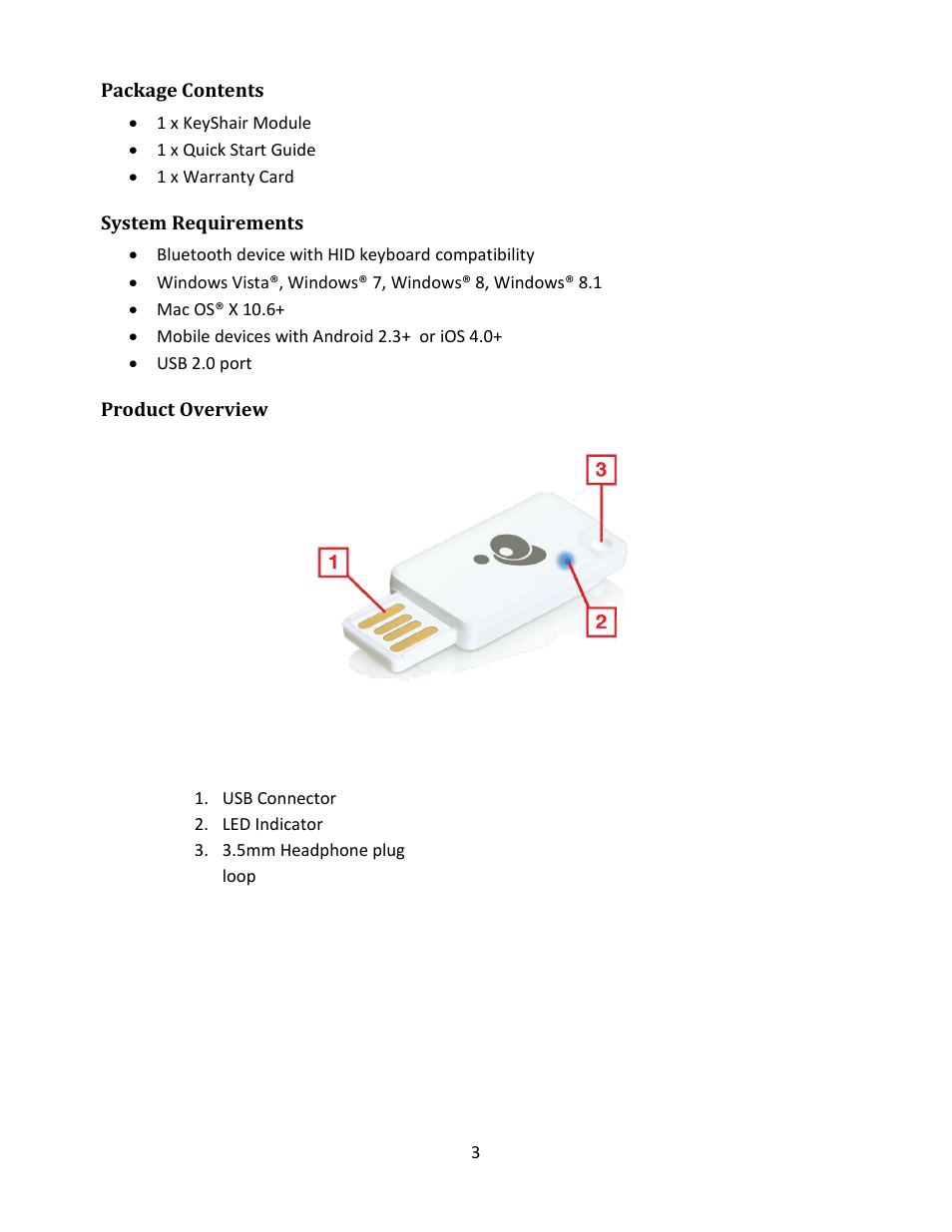 Package contents, System requirements, Product overview | IOGear GKMB02 Manual User Manual | Page 3 / 19