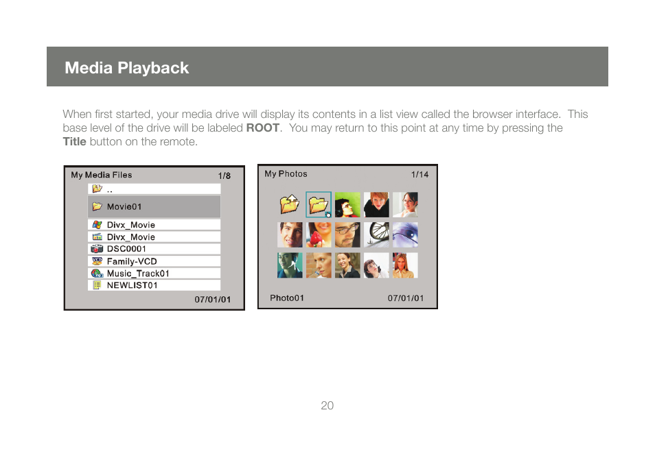 Media playback | IOGear GMD2025U120A Manual User Manual | Page 20 / 44