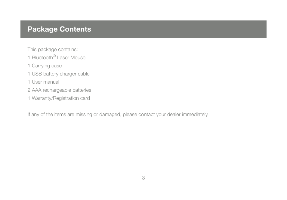 Package contents | IOGear GME228BW6 User Manual | Page 3 / 84