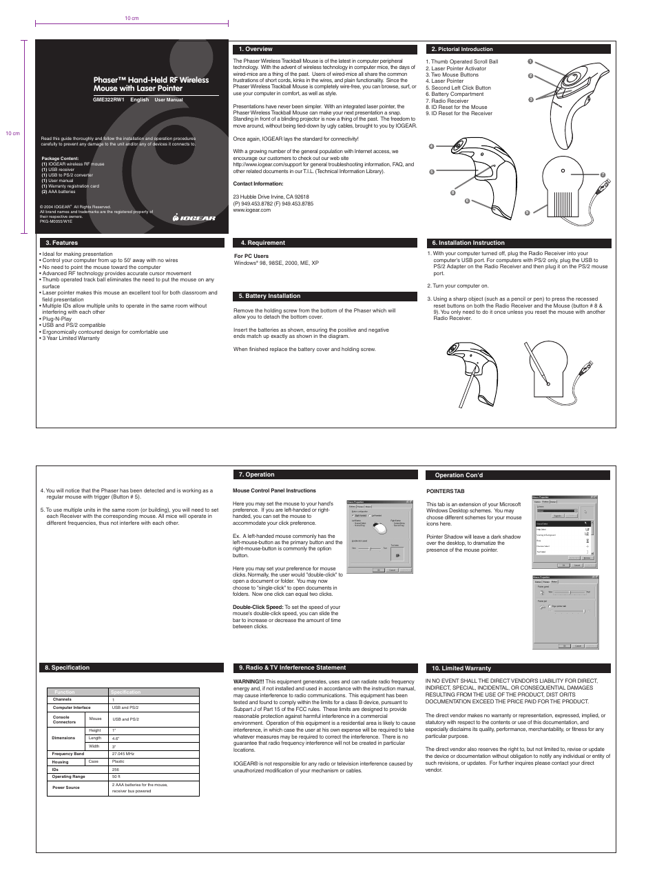 IOGear GME322R User Manual | 1 page