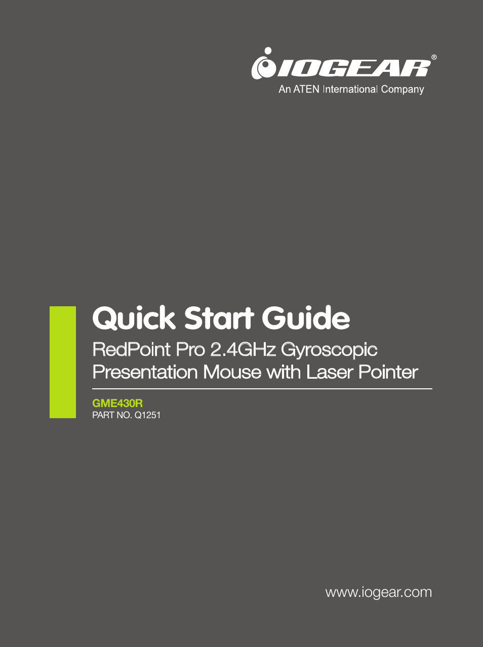 IOGear GME430R User Manual | 8 pages