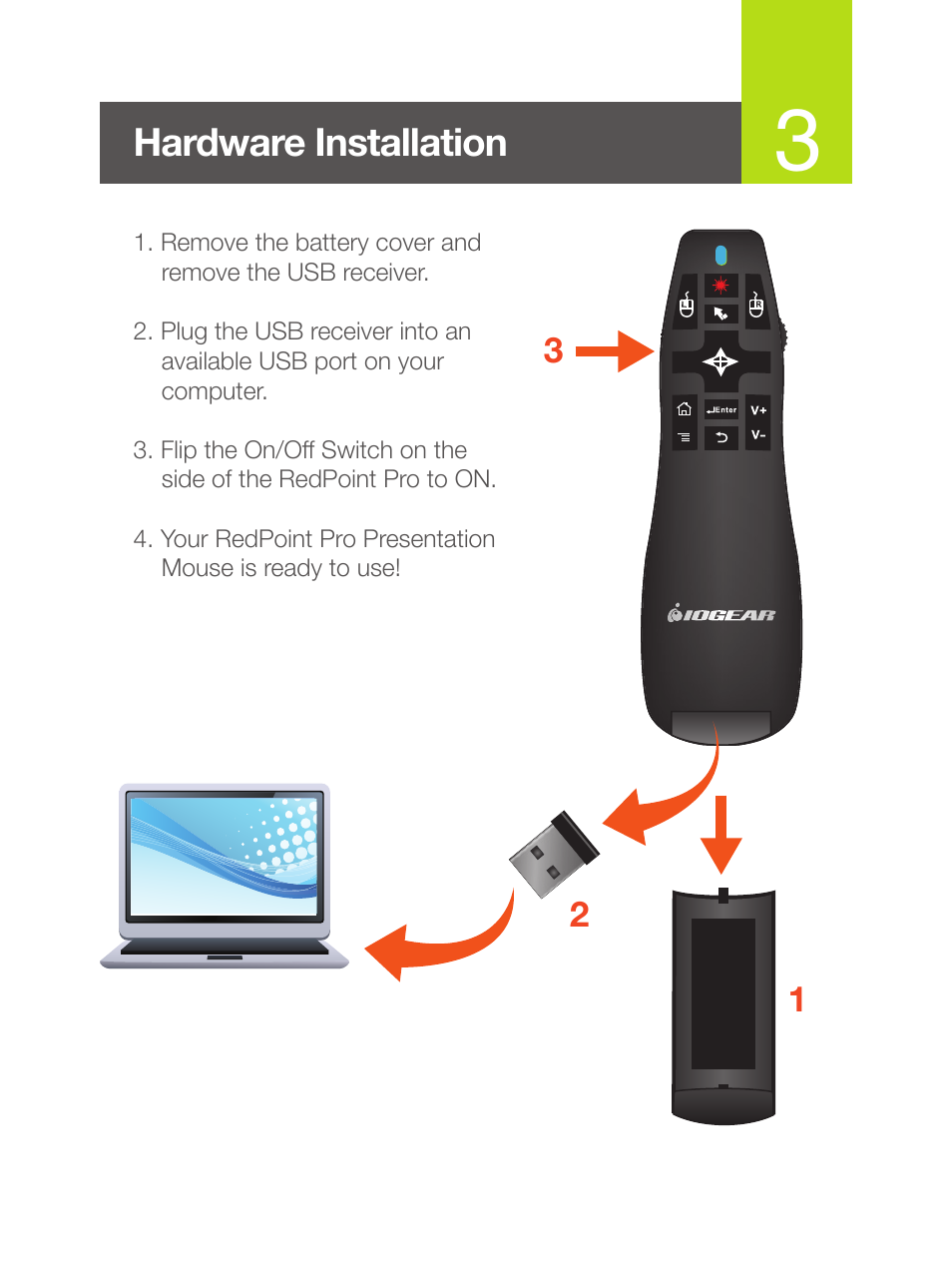Hardware installation | IOGear GME430R User Manual | Page 4 / 8