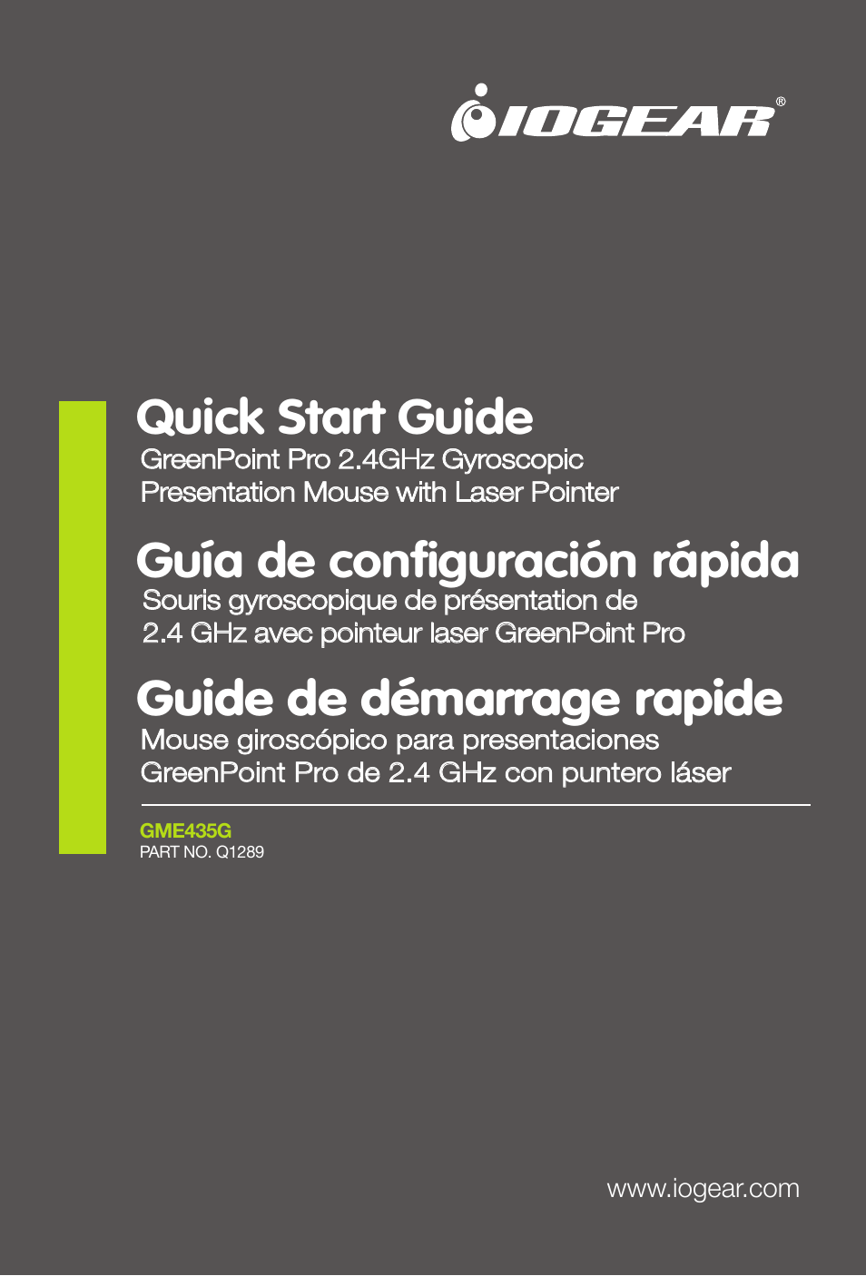 IOGear GME435G User Manual | 16 pages
