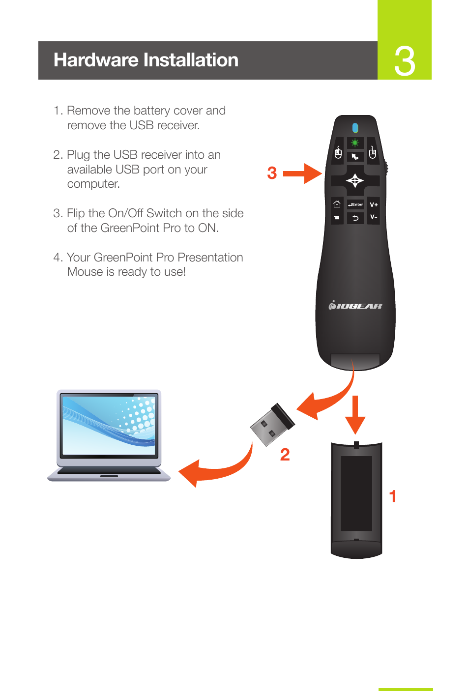 Hardware installation | IOGear GME435G User Manual | Page 4 / 16