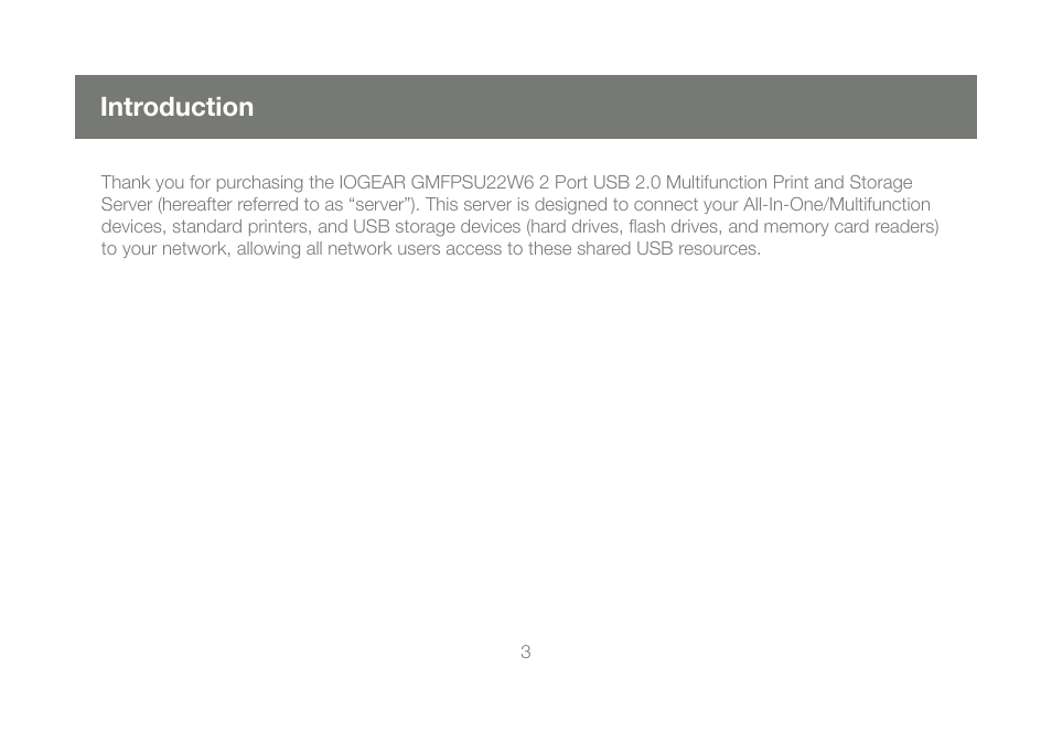 Introduction | IOGear GMFPSU22W6 User Manual | Page 3 / 32