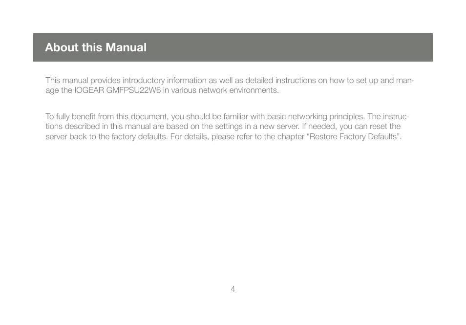 About this manual | IOGear GMFPSU22W6 User Manual | Page 4 / 32