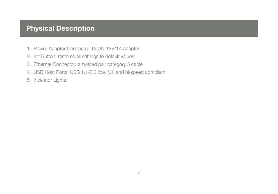 Physical description | IOGear GMFPSU22W6 User Manual | Page 7 / 32