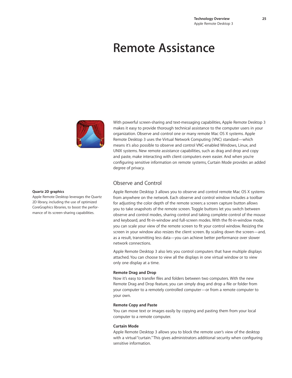 Remote assistance | Apple Remote Desktop 3 User Manual | Page 25 / 35