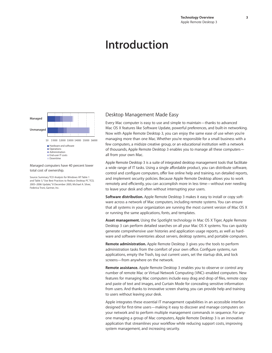 Introduction, Desktop management made easy | Apple Remote Desktop 3 User Manual | Page 3 / 35