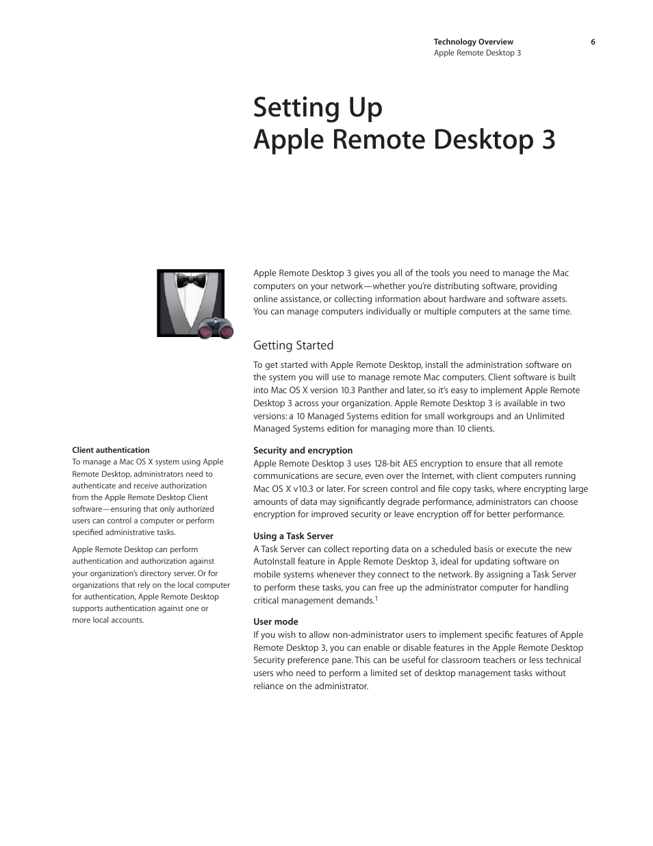 Setting up apple remote desktop 3 | Apple Remote Desktop 3 User Manual | Page 6 / 35