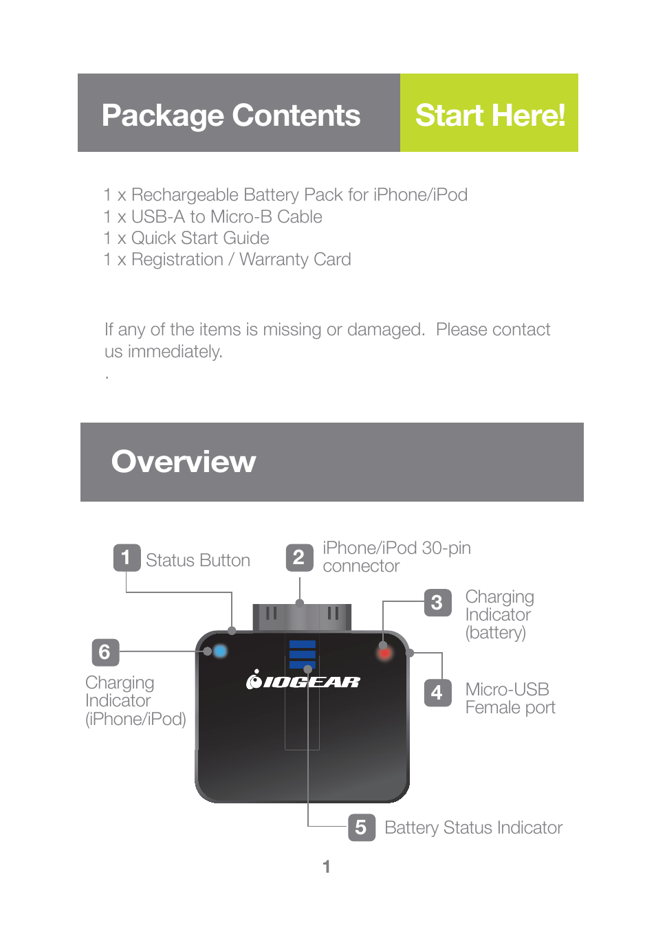 Package contents start here! overview | IOGear GMP2000P User Manual | Page 2 / 9