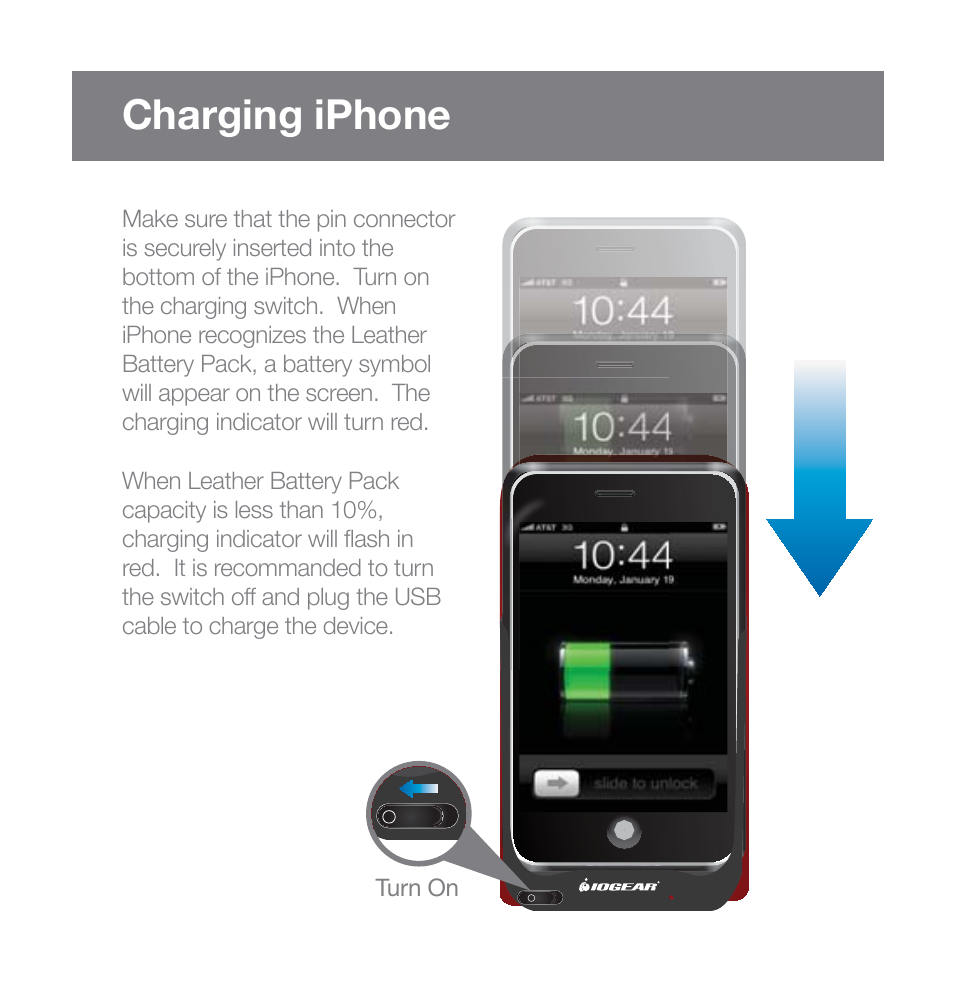 Charging iphone | IOGear GMP2001P User Manual | Page 4 / 10
