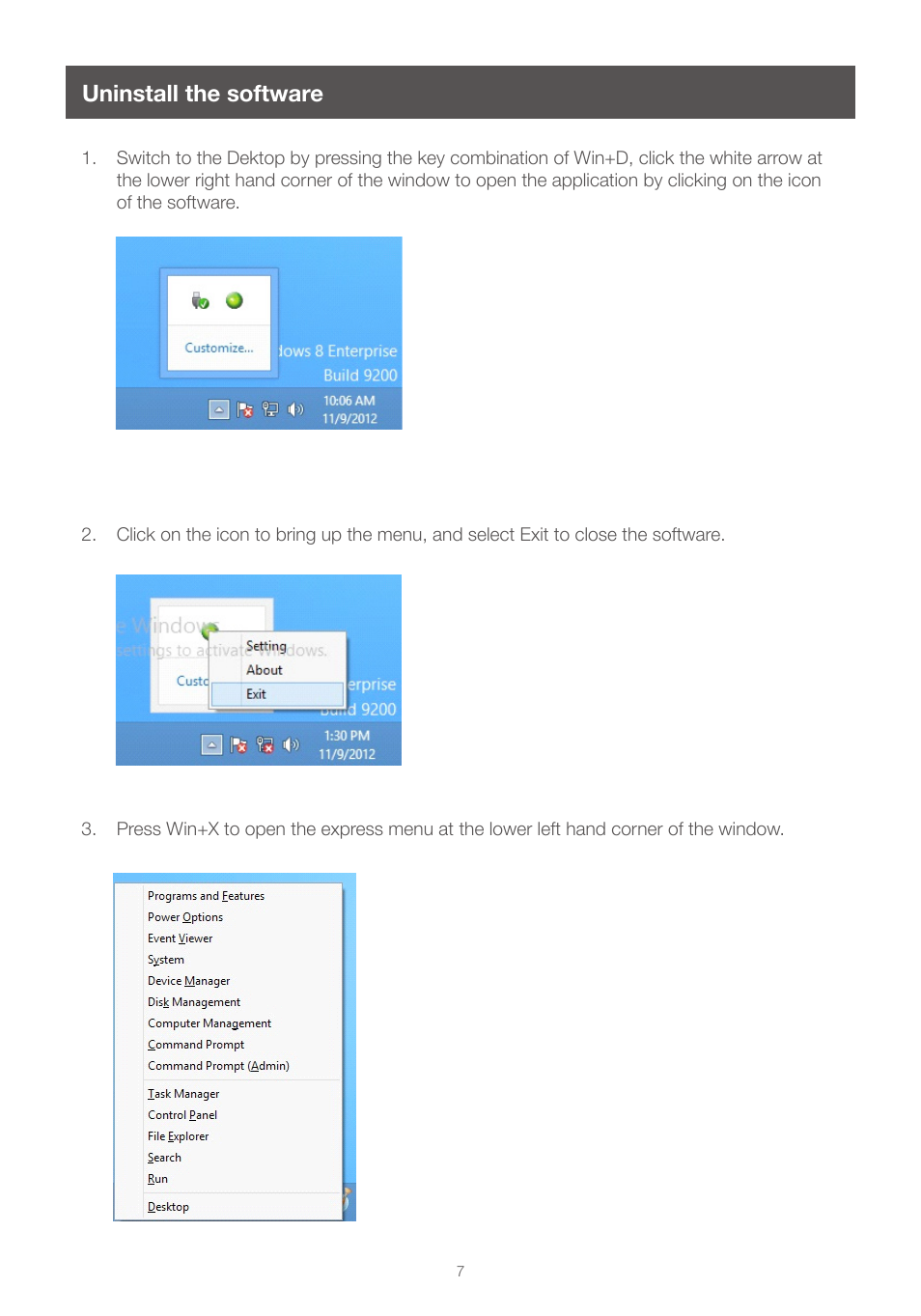 Uninstall the software | IOGear GUB211W6 For Win8 User Manual | Page 7 / 12