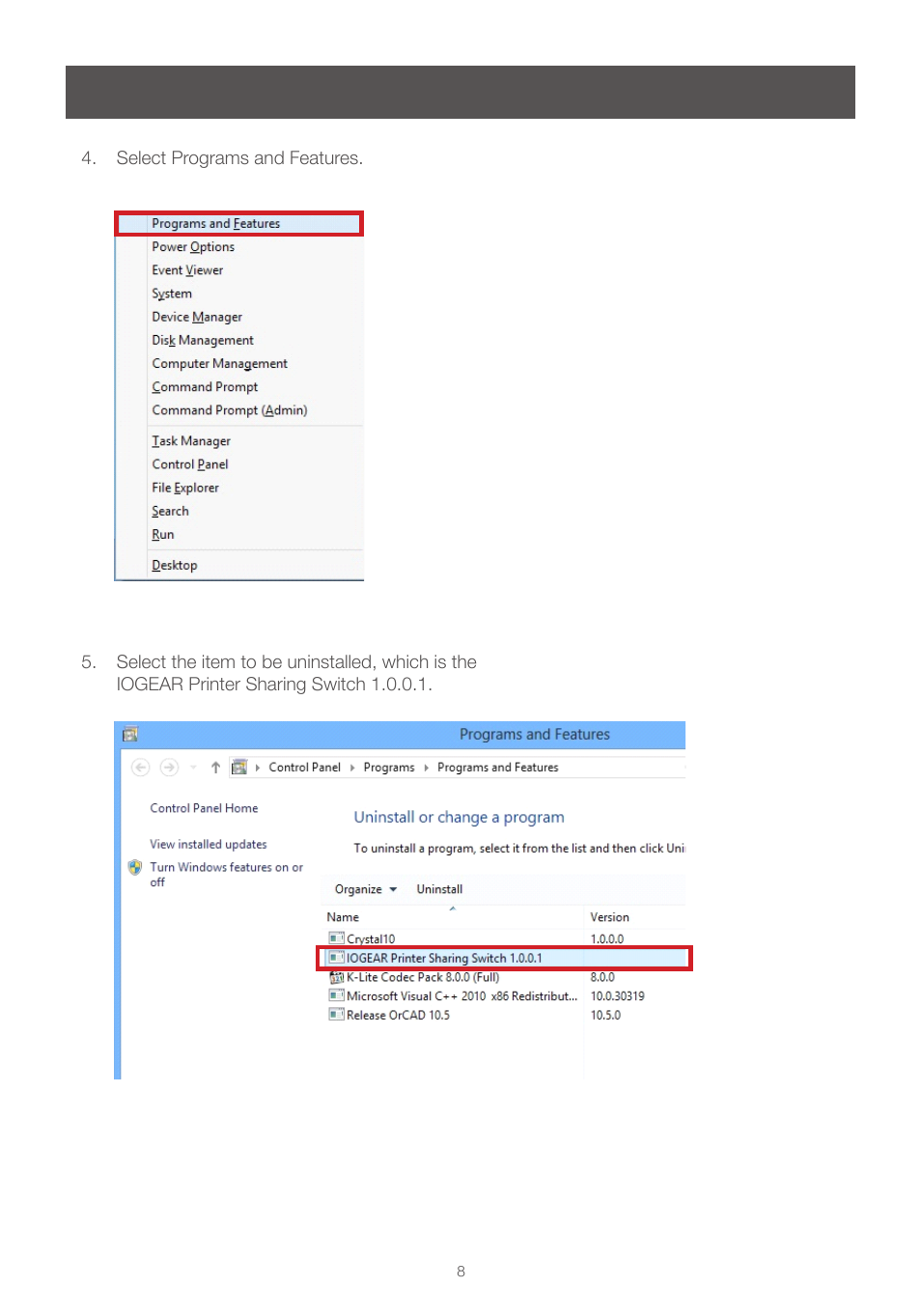 IOGear GUB211W6 For Win8 User Manual | Page 8 / 12