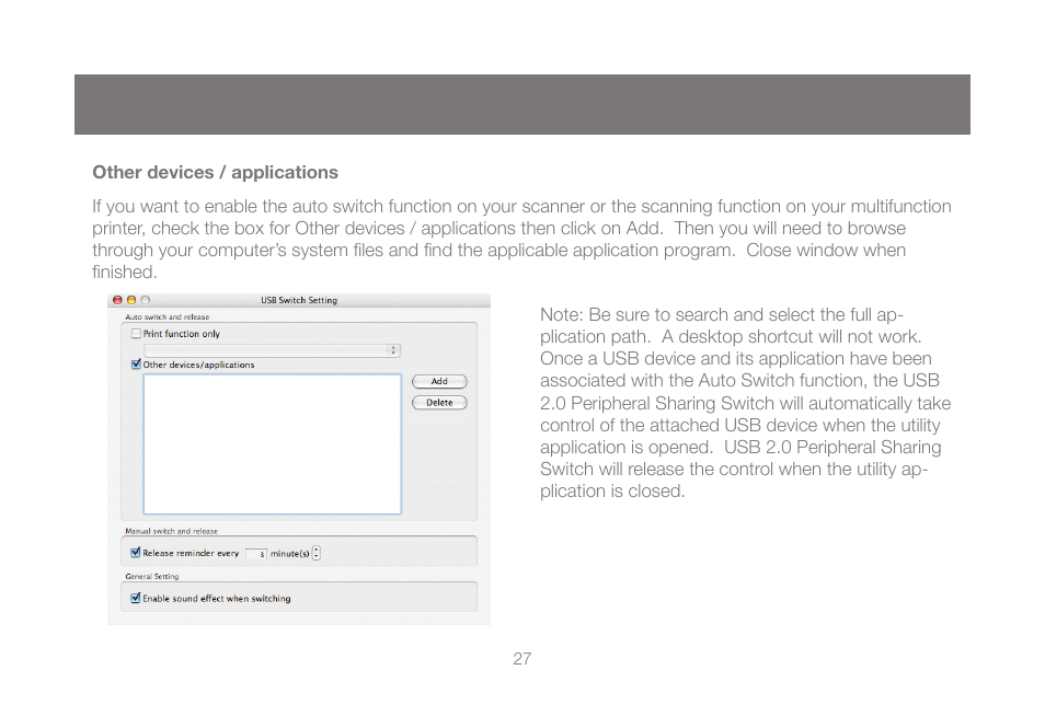 Other devices / applications | IOGear GUB431 User Manual | Page 27 / 36