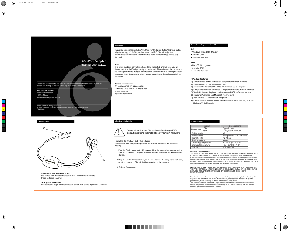 IOGear GUC10KM User Manual | 1 page