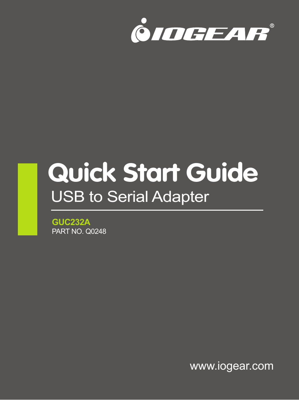 IOGear GUC232A User Manual | 10 pages