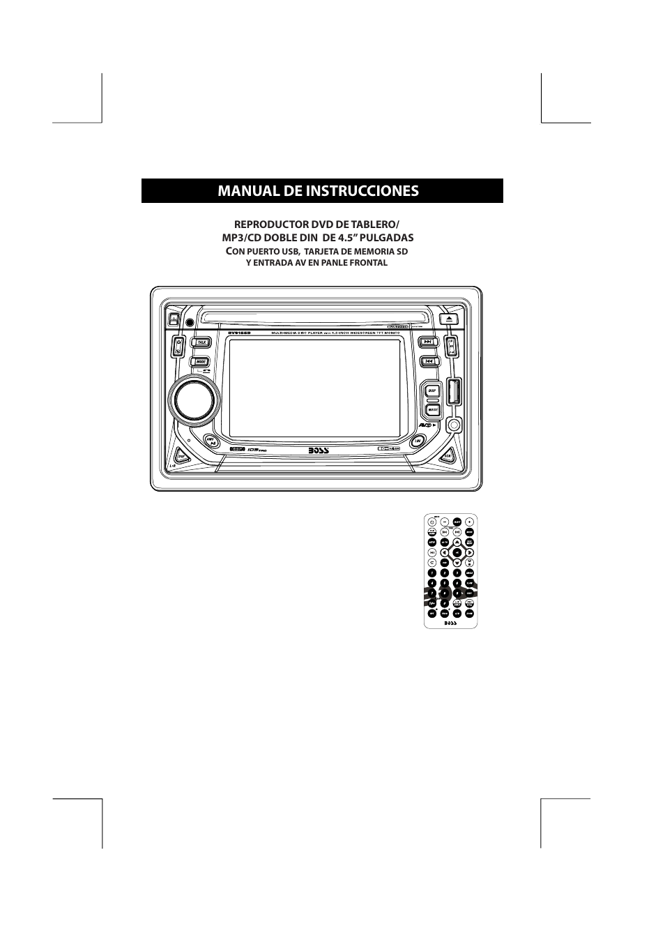 Bv9150_um-spa-2, Manual de instrucciones | Boss Audio Systems BV9155B User Manual | Page 3 / 33