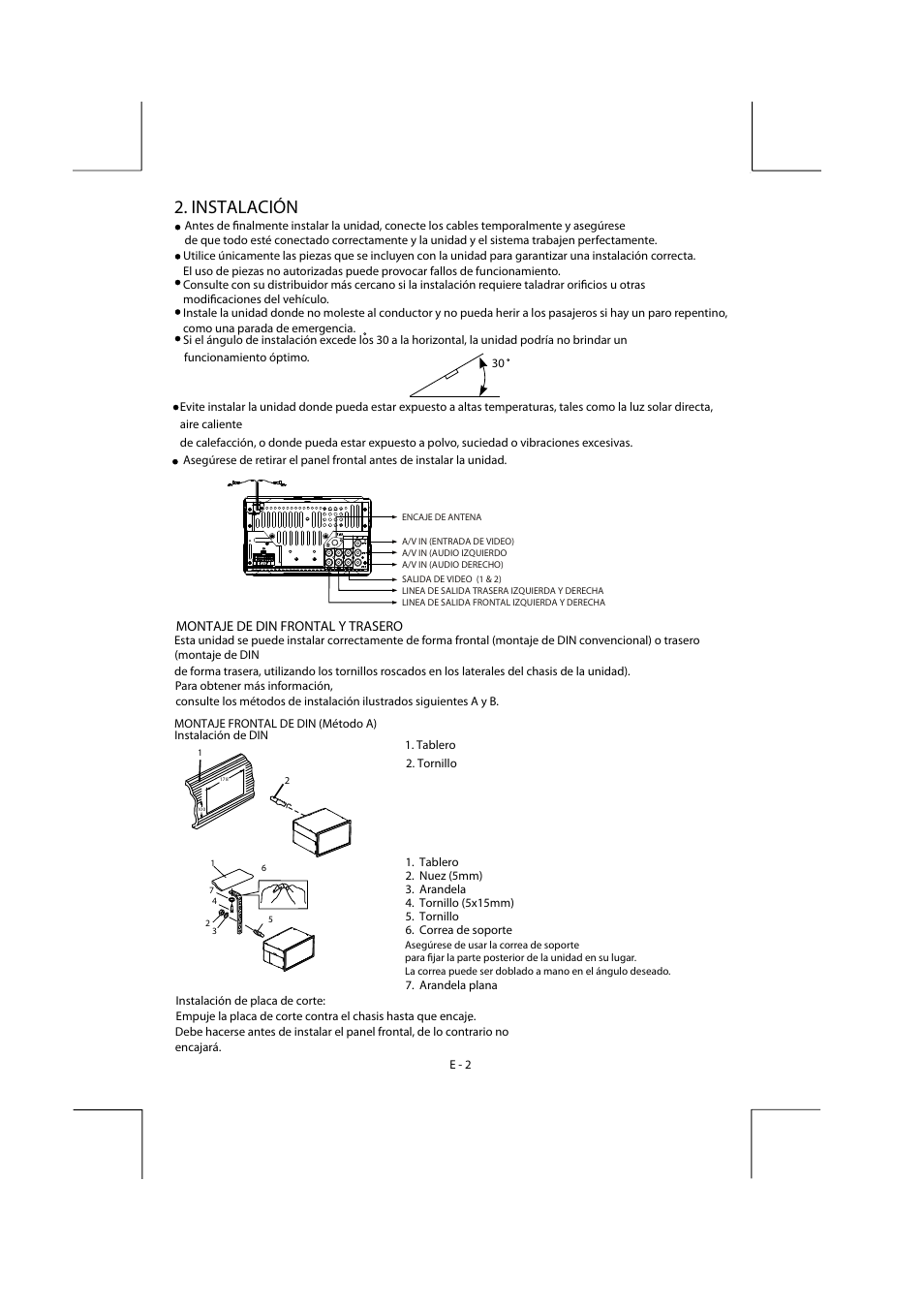 Bv9150_um-spa-4, Instalación | Boss Audio Systems BV9155B User Manual | Page 5 / 33